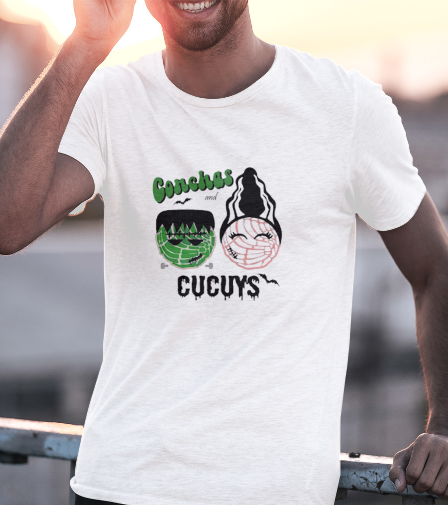 Conchas And Cucuys Frankenstein And Bride Of Franken Icons T-Shirt
