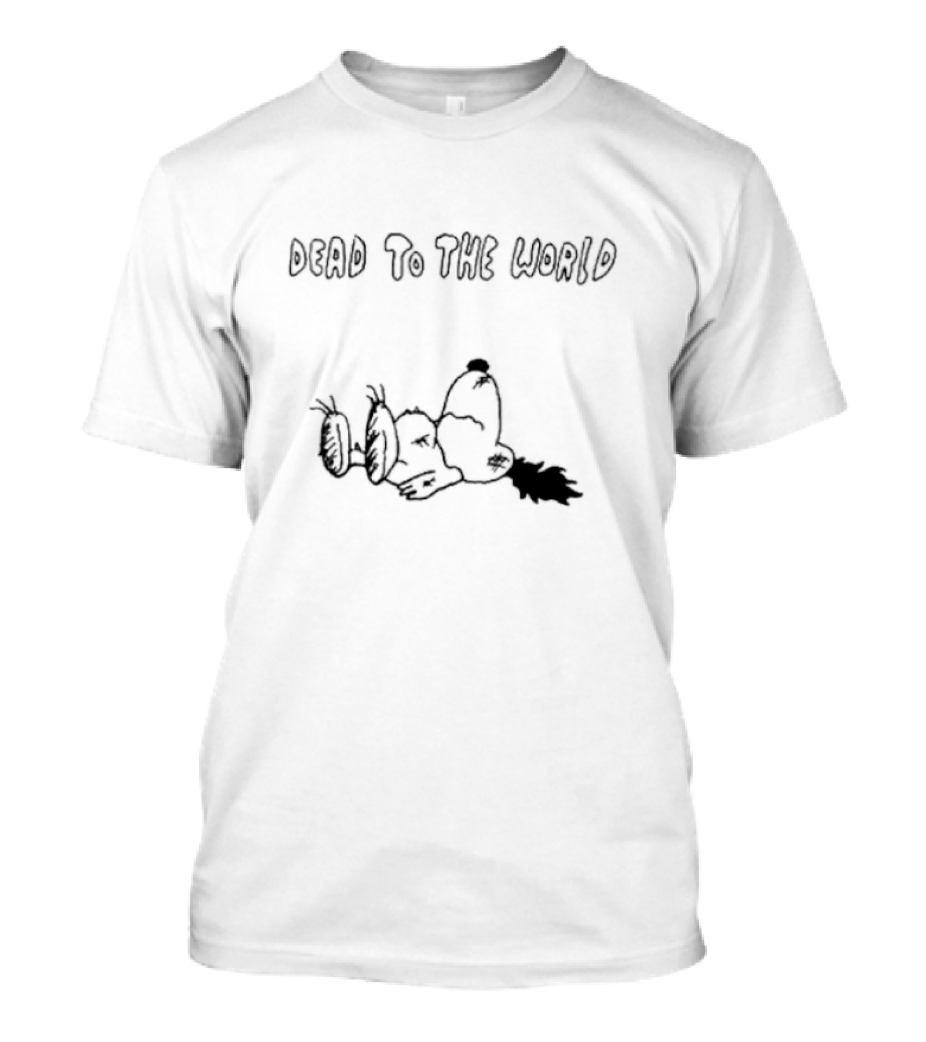 Snoopy Dead To The World Peanuts Comic Character Sleeping T-Shirt