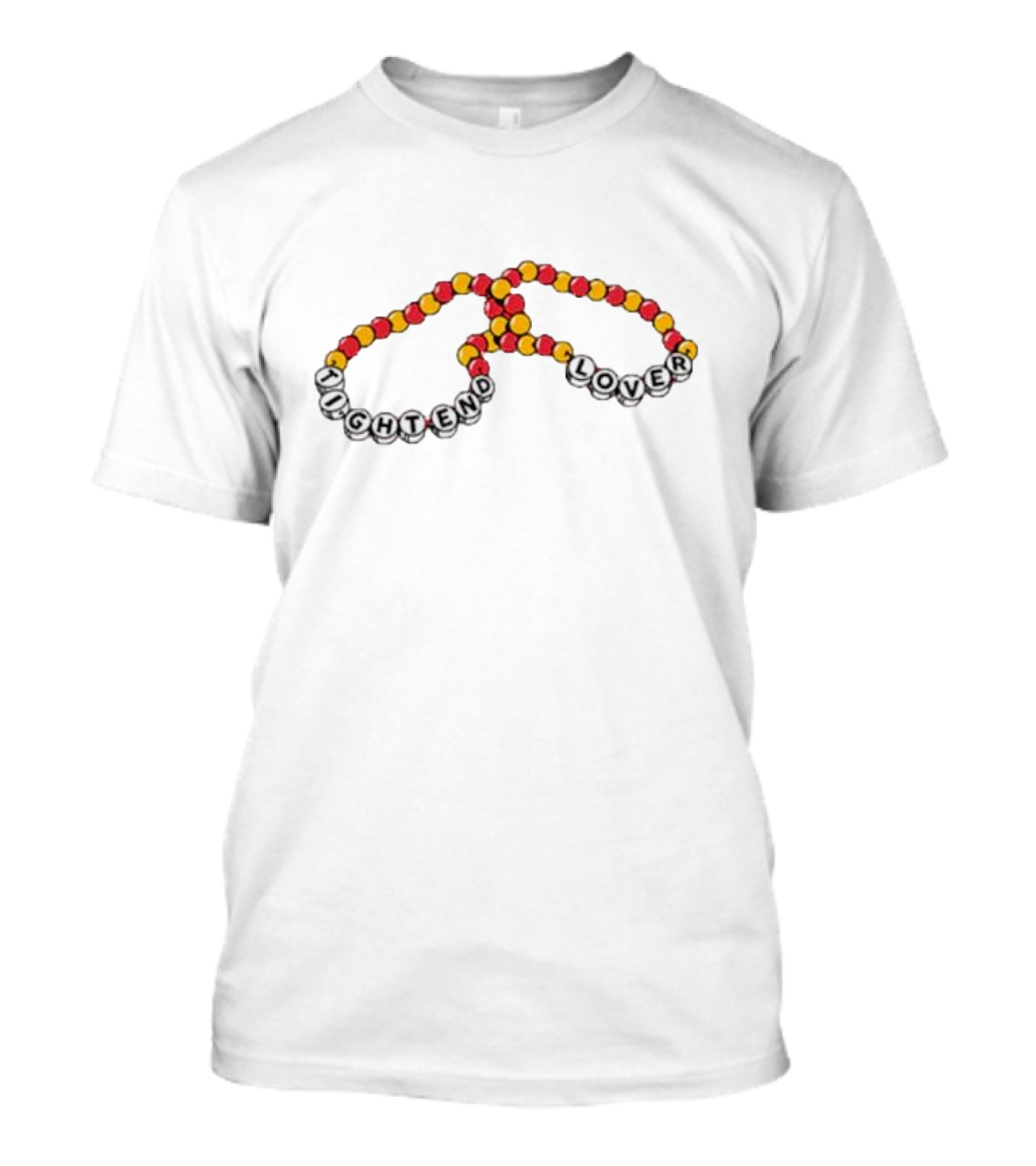 Kansas City Chiefs Tight End Lover Red Yellow Friendship Bracelets T-Shirt