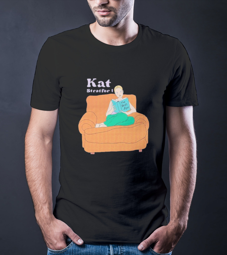 Kat Stratford Reading The Bell Jar On Orange Sofa T-Shirt