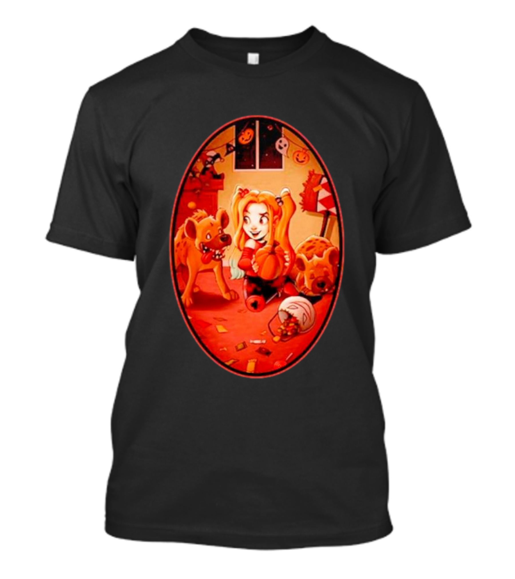 Trick Or Treat Chrissie Zullo Variant Harley Quinn Halloween Hyenas T-Shirt