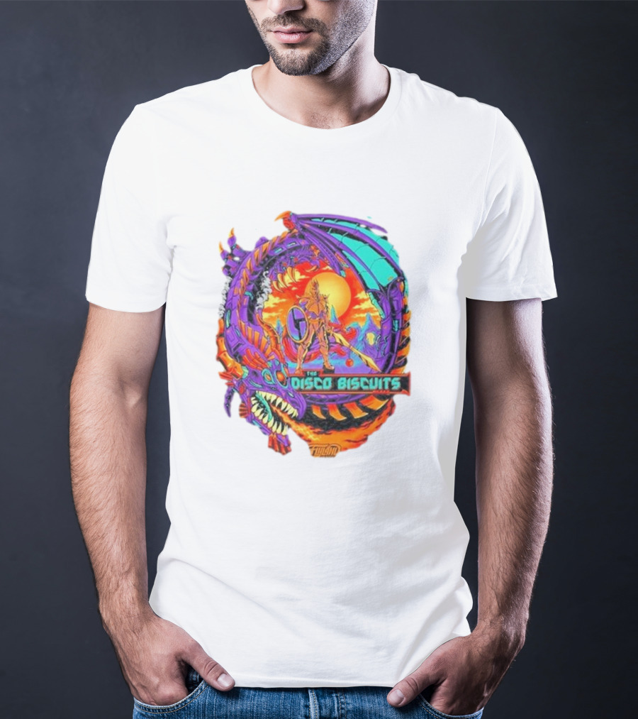 The Disco Biscuits Flyland Neon Dragon Knight Adventure T-Shirt