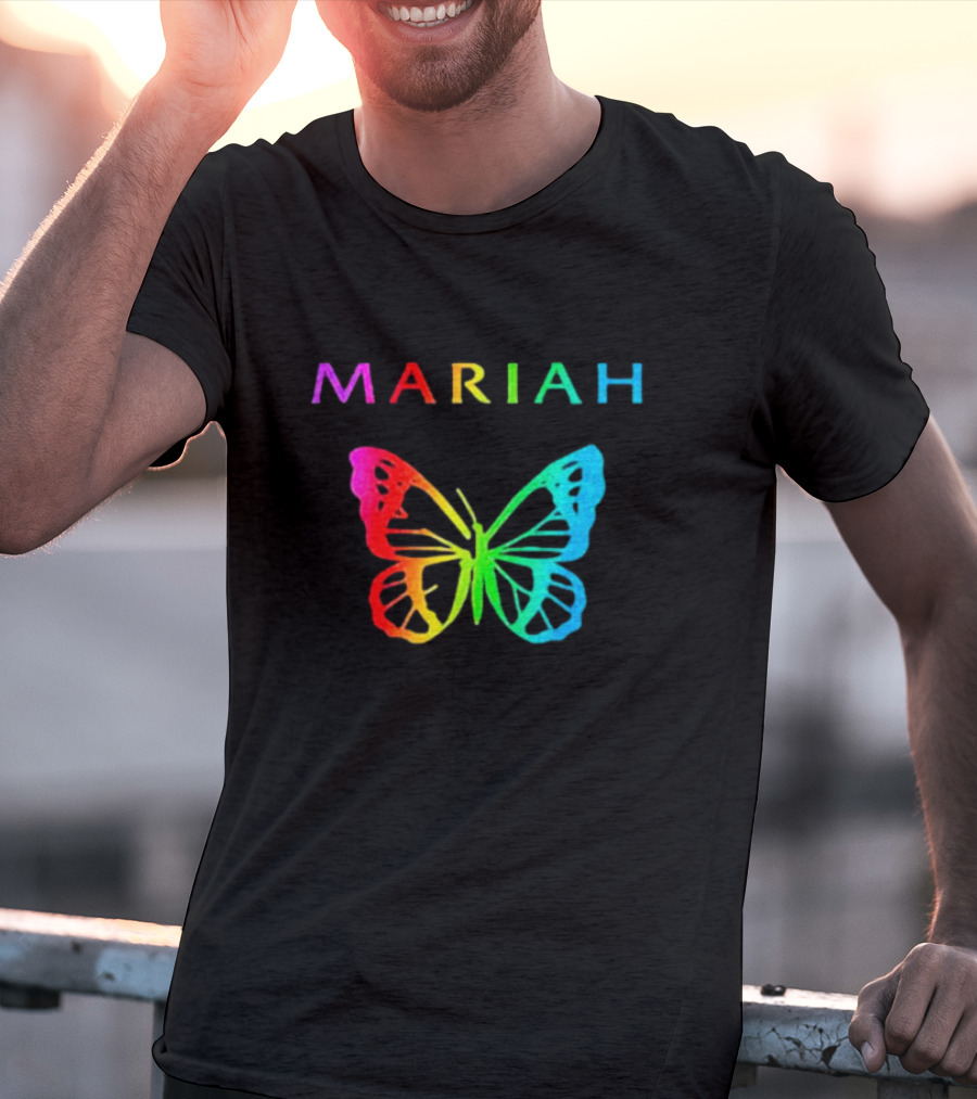 Mariah Carey Rainbow Butterfly Pride T-Shirt