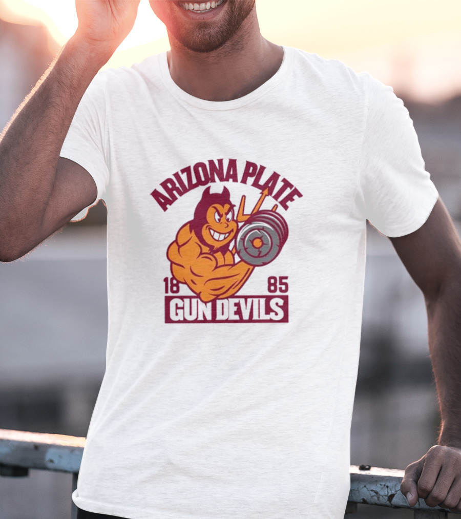 Arizona Plate 1885 Gun Devils Weightlifting Demon T-Shirt