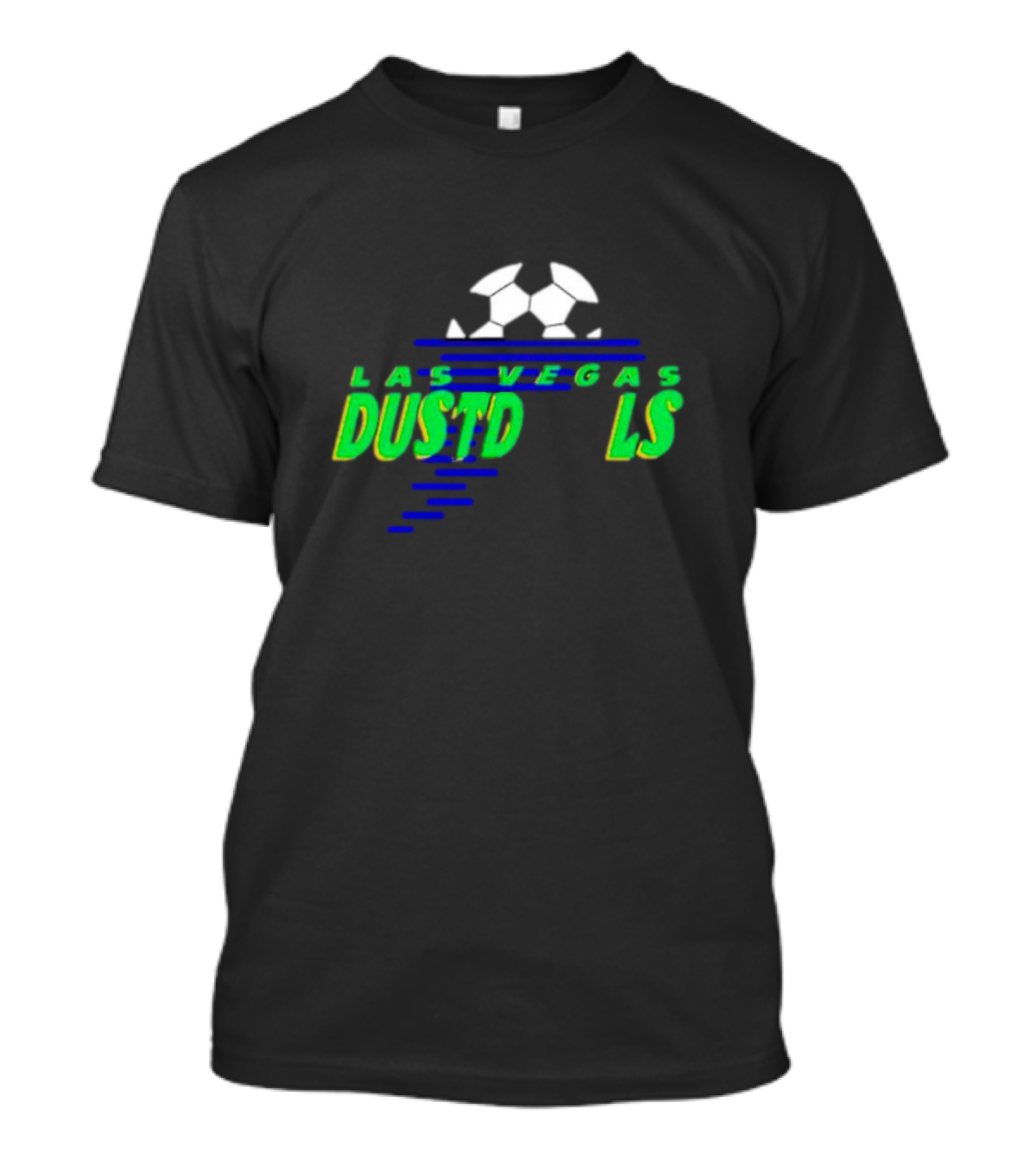 Las Vegas Dustdevils Soccer Team Retro Style Soccer Ball T-Shirt