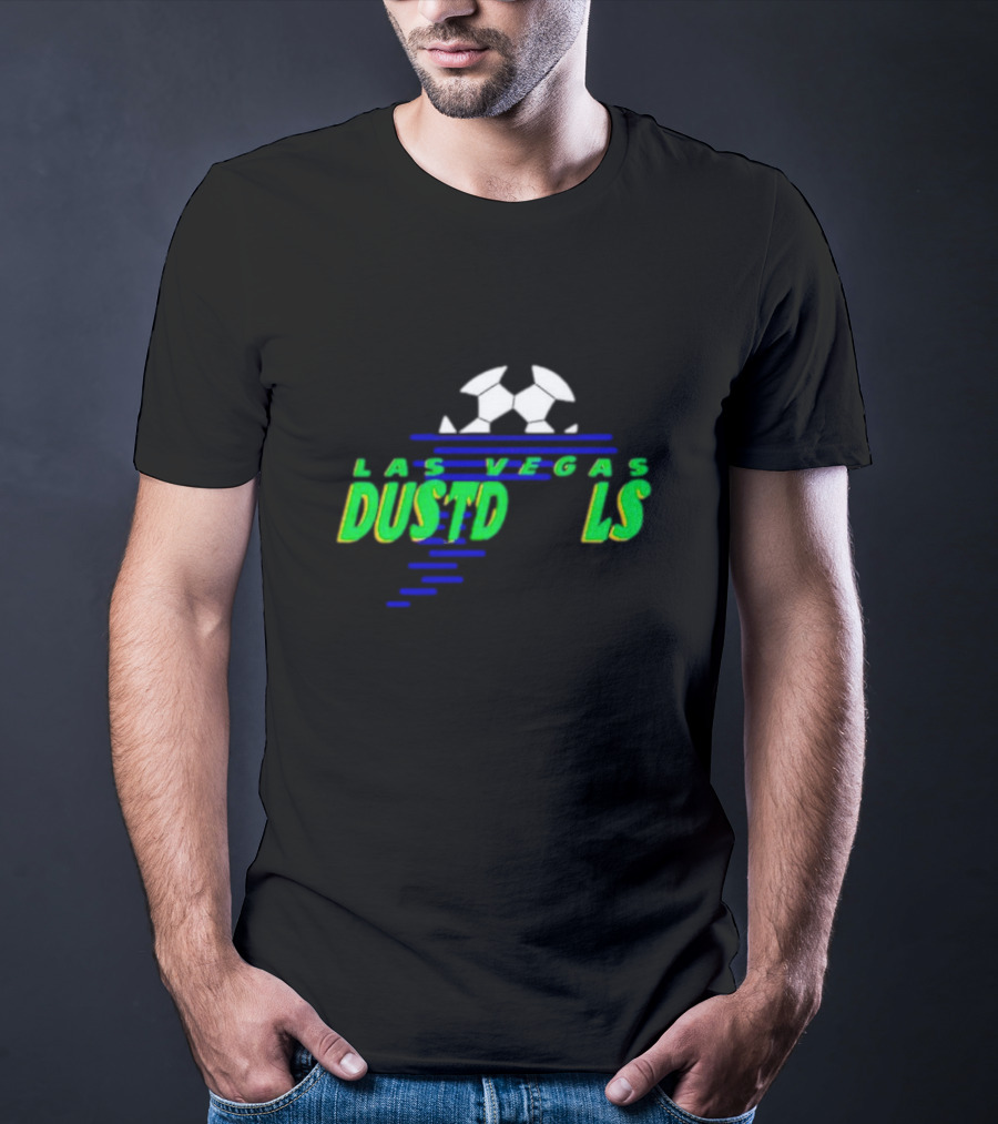 Las Vegas Dustdevils Soccer Team Retro Style Soccer Ball T-Shirt