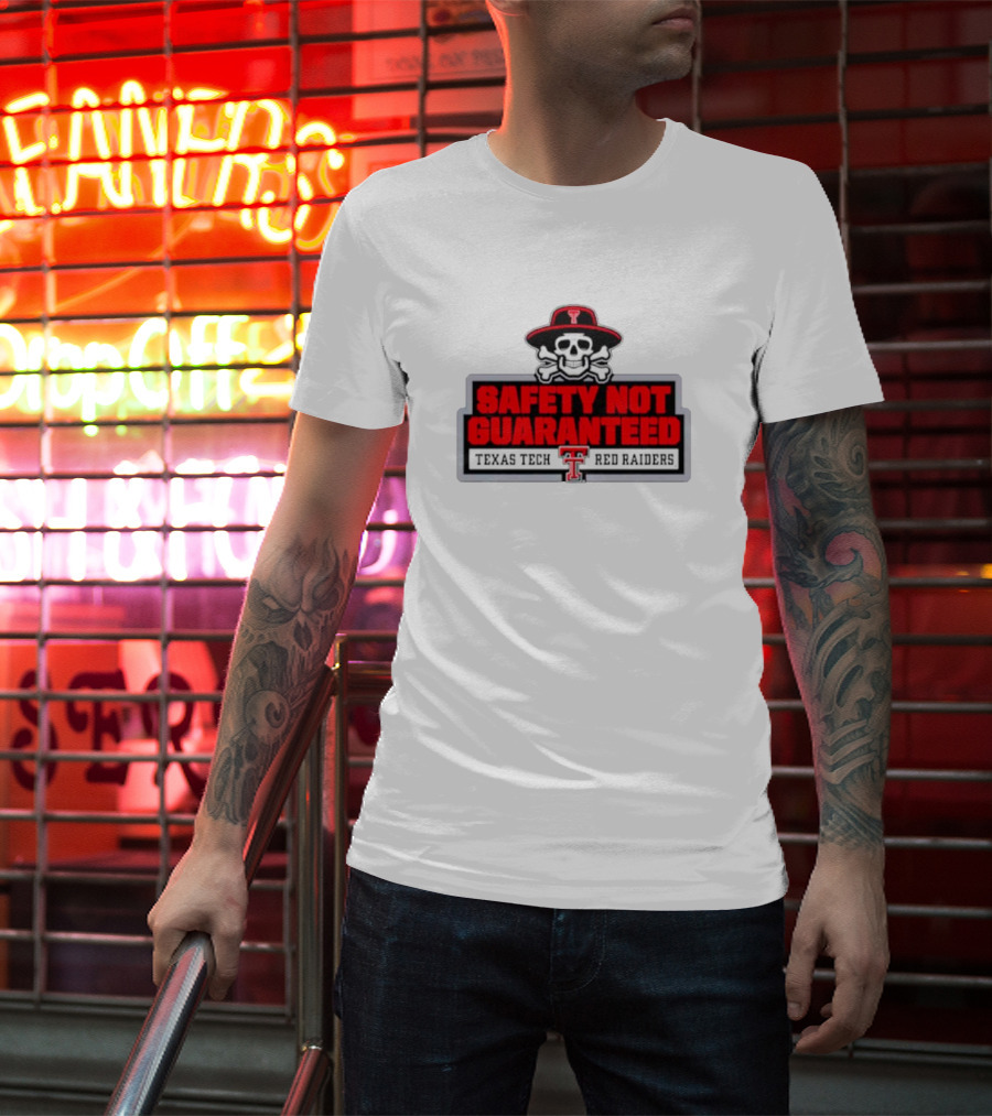 Safety Not Guaranteed Texas Tech Red Raiders Skull T-Shirt