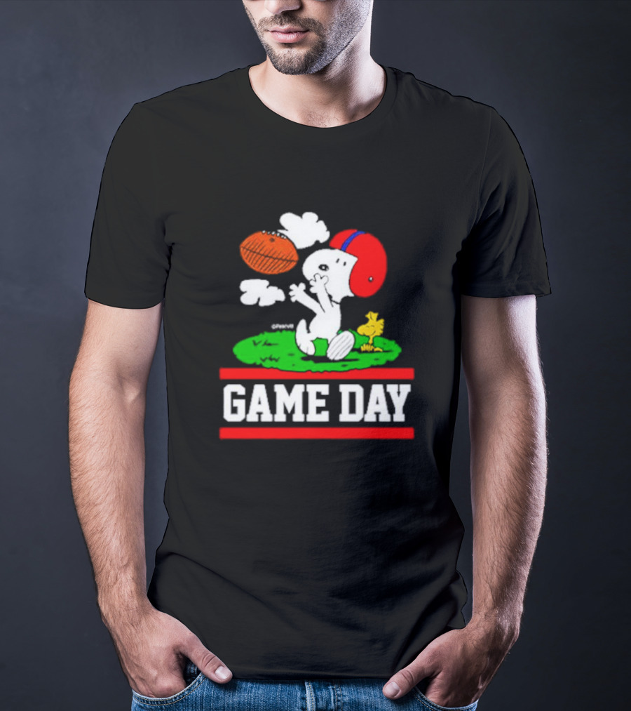Peanuts Snoopy Woodstock Football Game Day T-Shirt