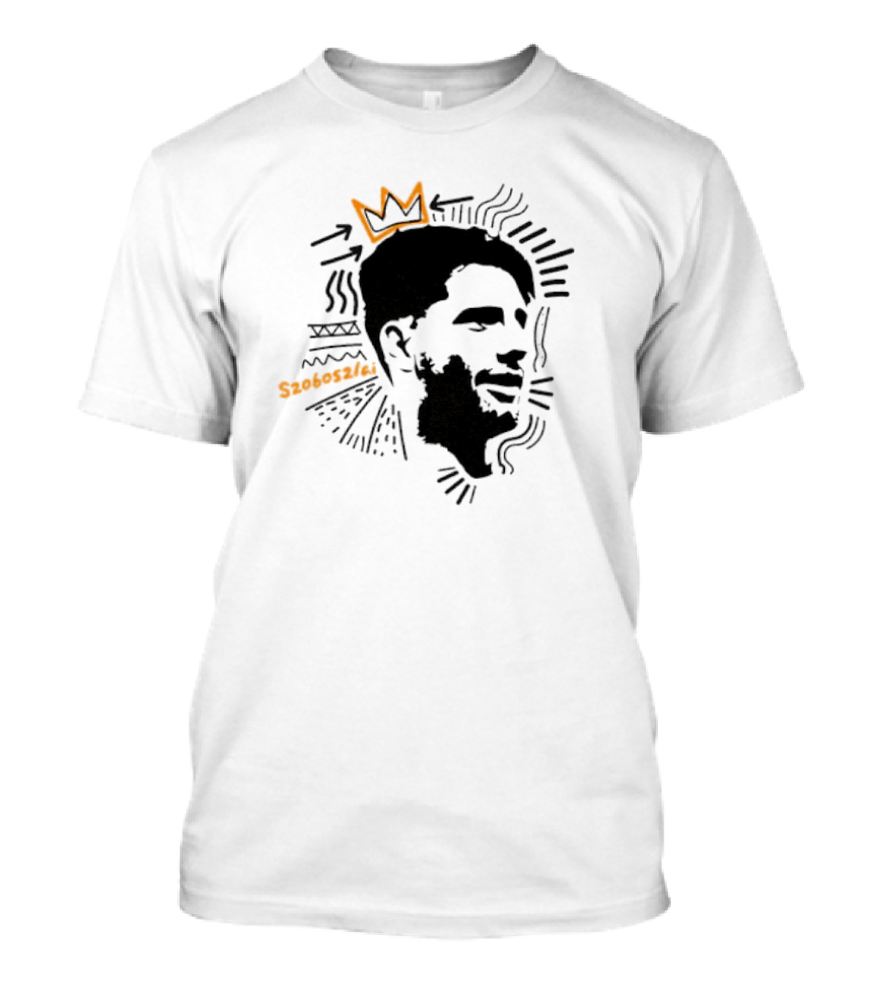 Dominik Szoboszlai Liverpool Iconic Crown Sketch T-Shirt