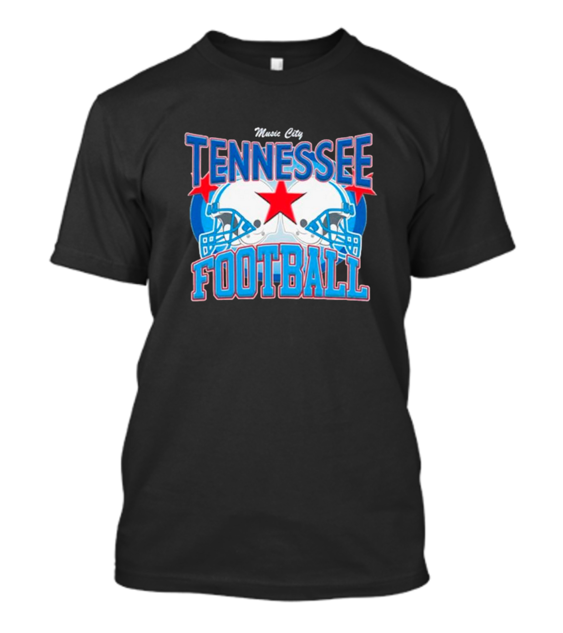 Music City Tennessee Football Helmets Star T-Shirt