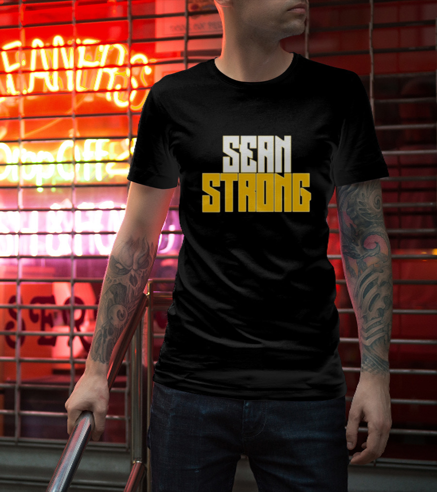 Sean Wallace SEAN STRONG Bold Yellow Block Letters T-Shirt