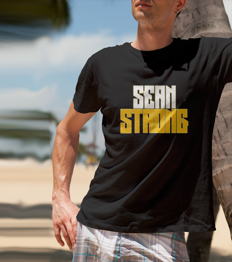 Sean Wallace SEAN STRONG Bold Yellow Block Letters T-Shirt