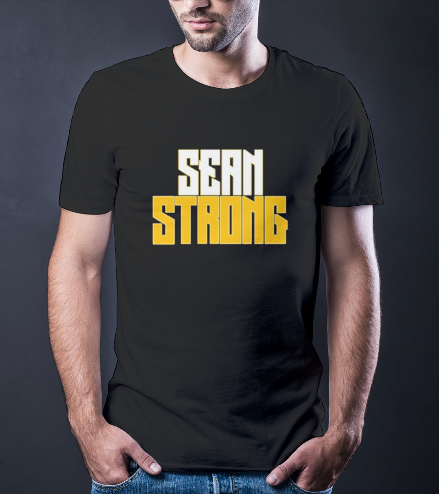 Sean Wallace SEAN STRONG Bold Yellow Block Letters T-Shirt