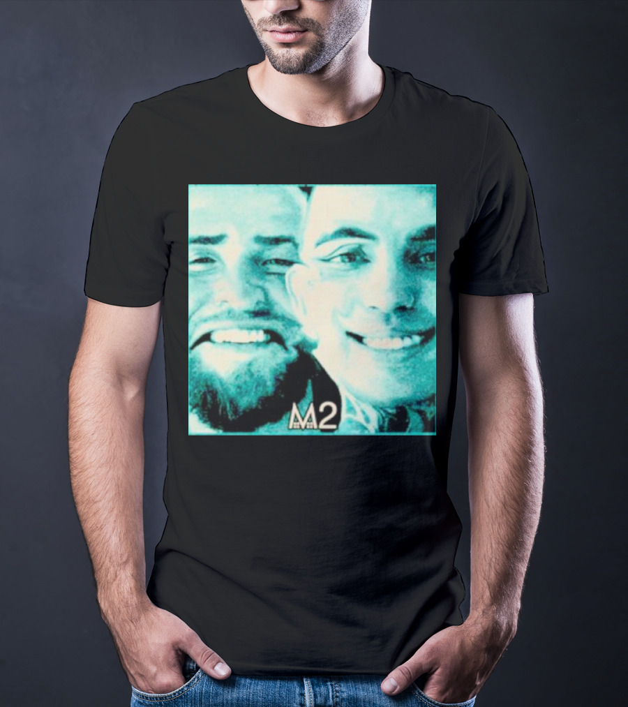 Mansionz M2 Album Cover Image With Smiling Duo T-Shirt