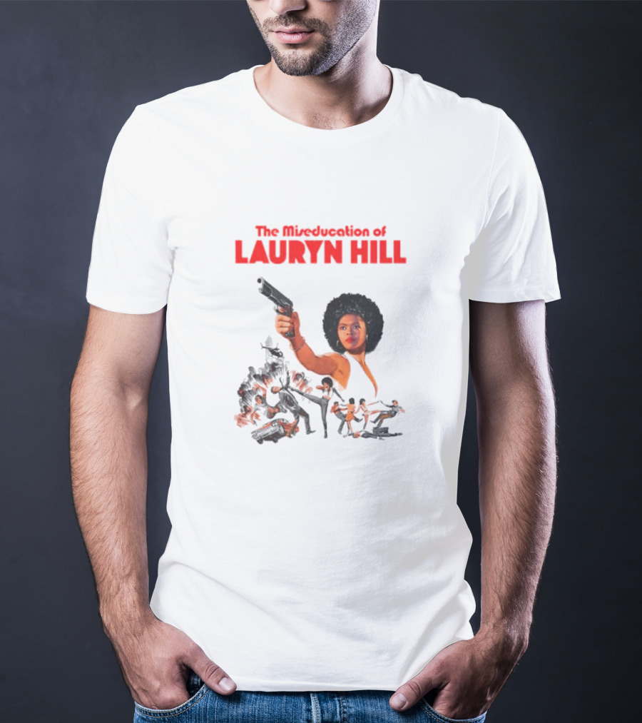 The Miseducation Of Lauryn Hill Vintage Blaxploitation-Inspired Art Gun Pose T-Shirt
