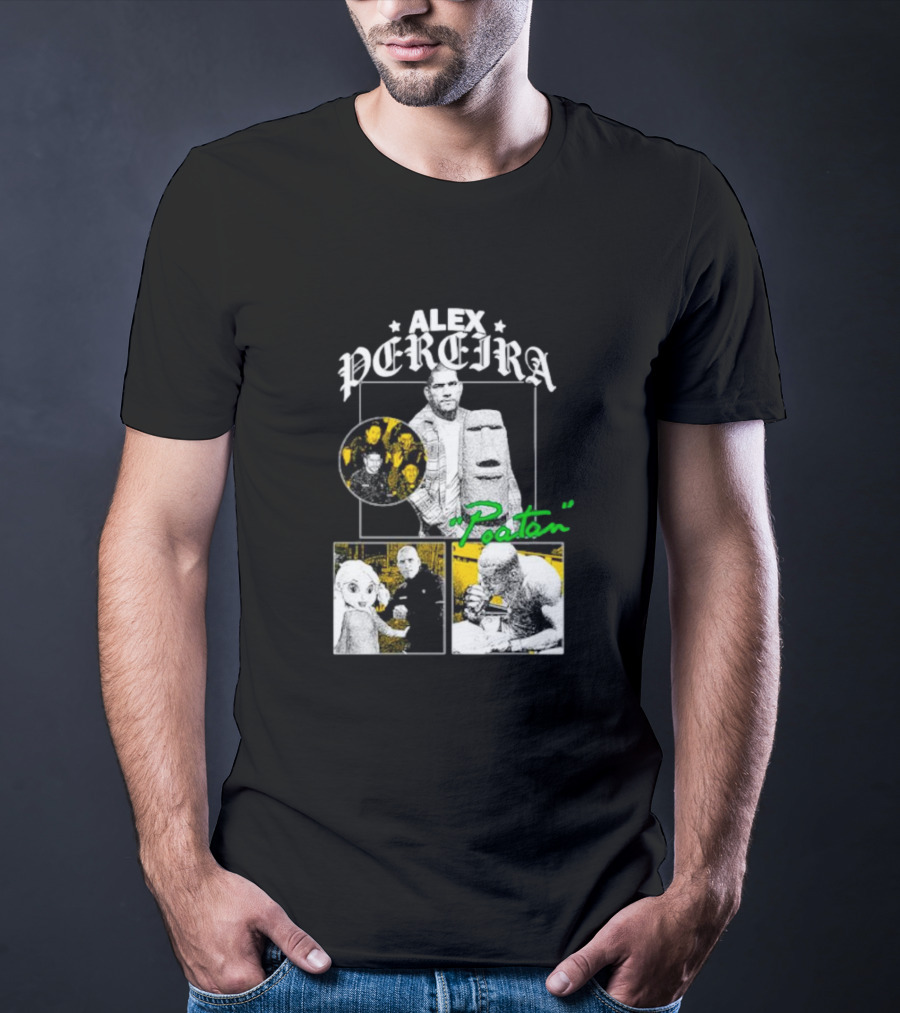 Alex Pereira Poatan Mixed Media Collage With Pop Culture And Meme Elements T-Shirt
