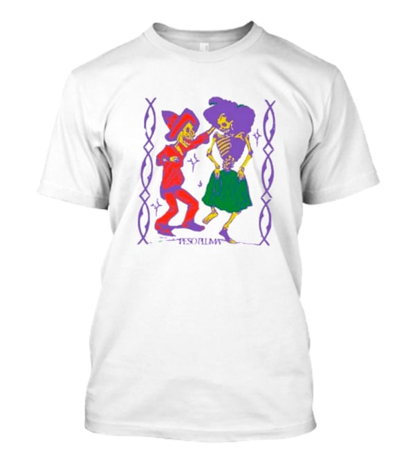 Peso Pluma Calacas Bailando Skeletons In Dance T-Shirt