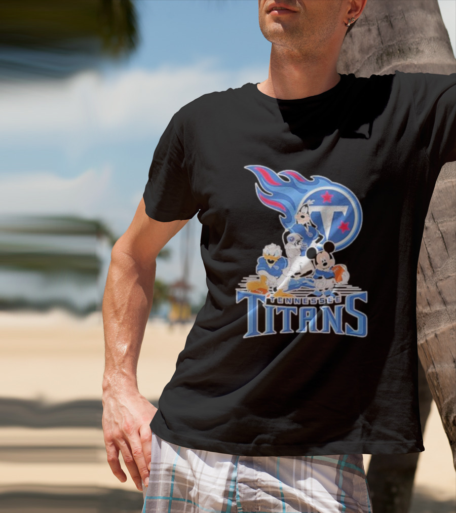 Mickey Mouse Donald Duck Goofy Tennessee Titans NFL T-Shirt