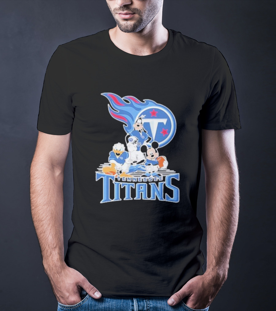 Mickey Mouse Donald Duck Goofy Tennessee Titans NFL T-Shirt