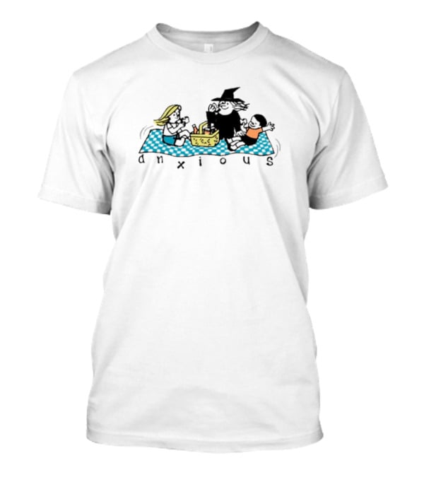 Anxious Witch Picnic With Friends On A Blanket T-Shirt