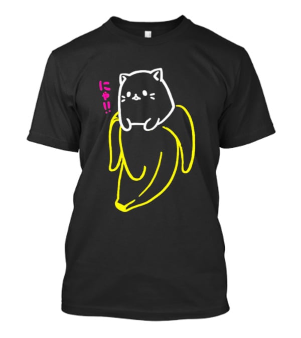Bananya Crunchyroll Neon Cat Banana Nyanko T-Shirt