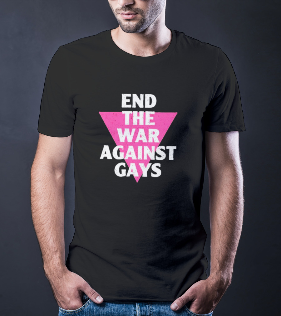 End The War Against Gays Pink Triangle T-Shirt