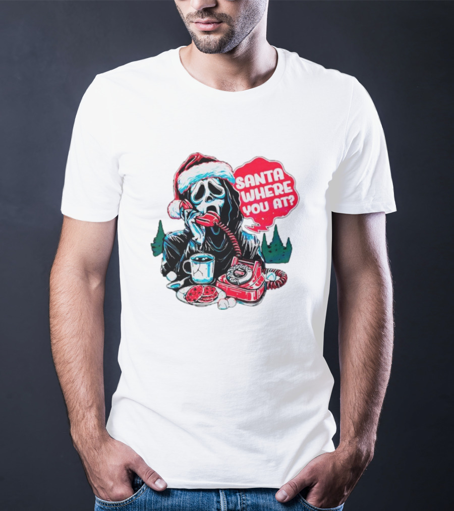 Ghost Face Santa Where You At? T-Shirt