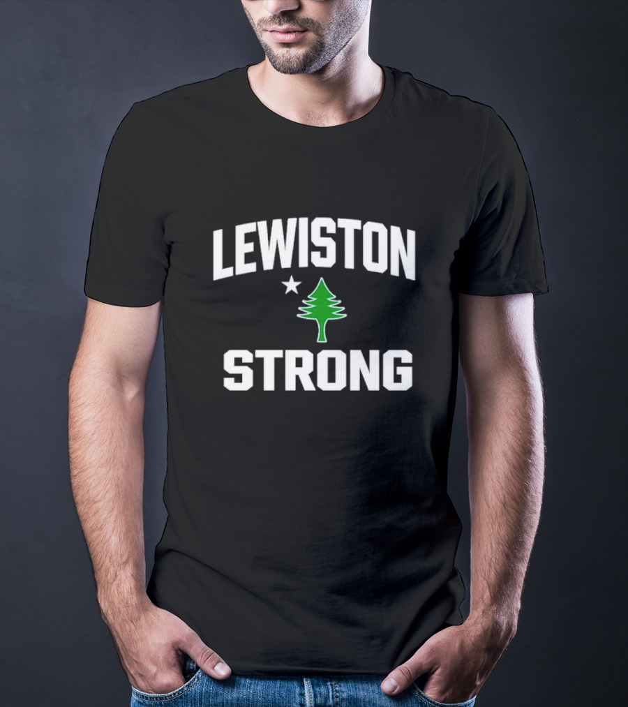 Lewiston Strong Fundraiser Tree And Star T-Shirt