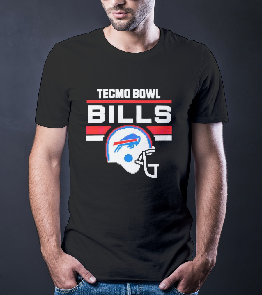 Tecmo Bowl Buffalo Bills Helmet NFL Football T-Shirt