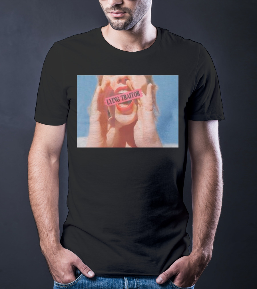 Lying Traitor Shouting Red Lips Hand Gestures T-Shirt