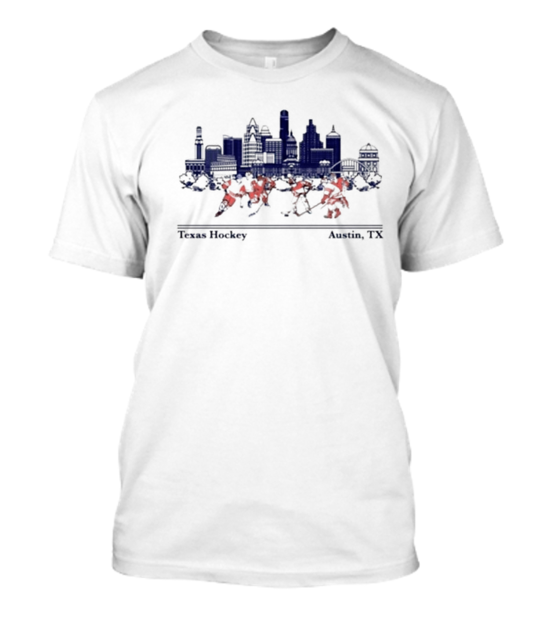 Texas Longhorns Hockey Austin TX Skyline T-Shirt
