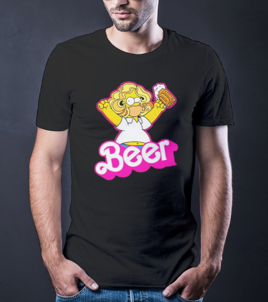 Beerbie Homer Simpson Beer Barbie T-Shirt