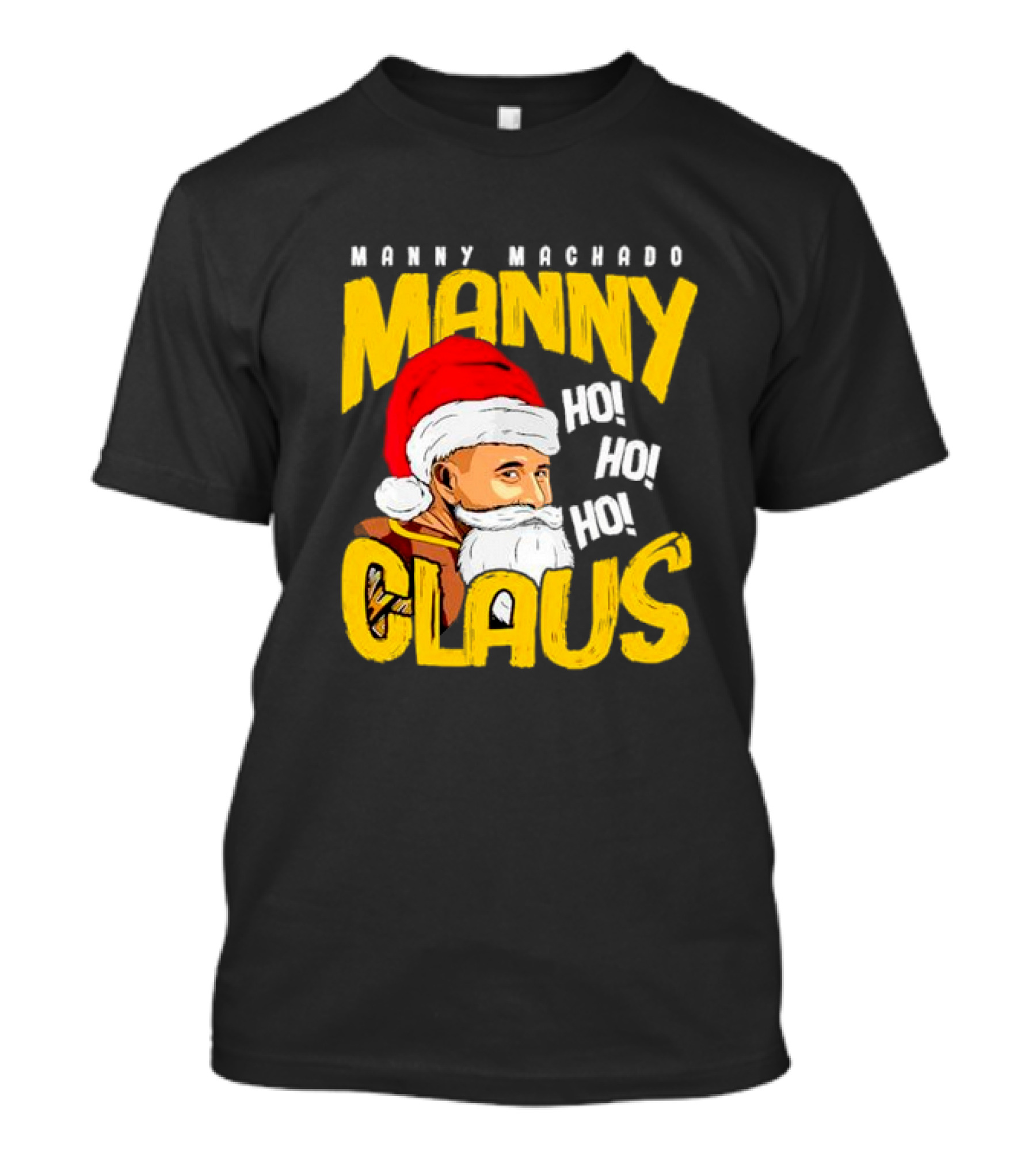 Manny Machado Manny Claus Santa Hat Ho Ho Ho T-Shirt