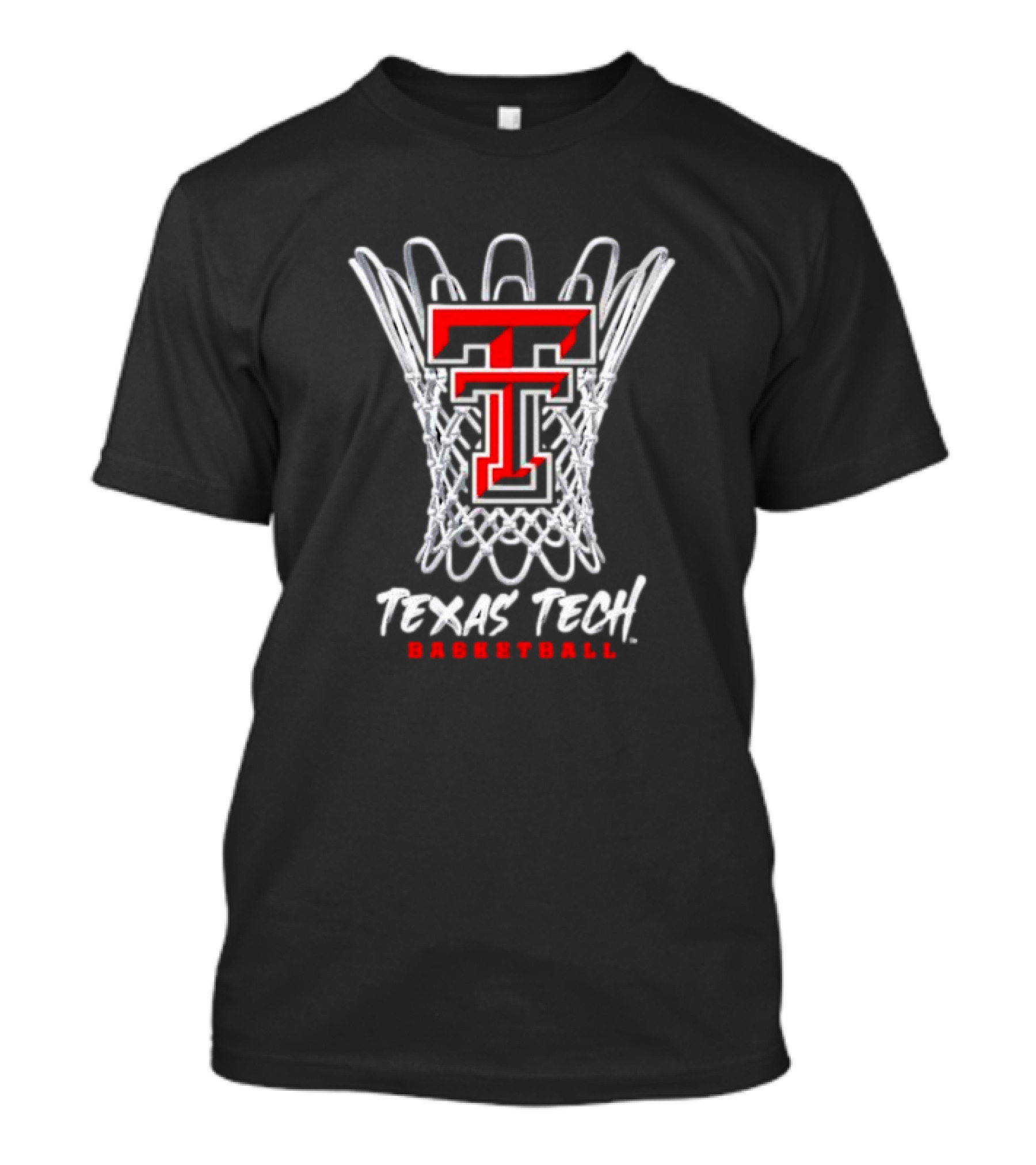 Texas Tech Basketball T Logo With Net T-Shirt