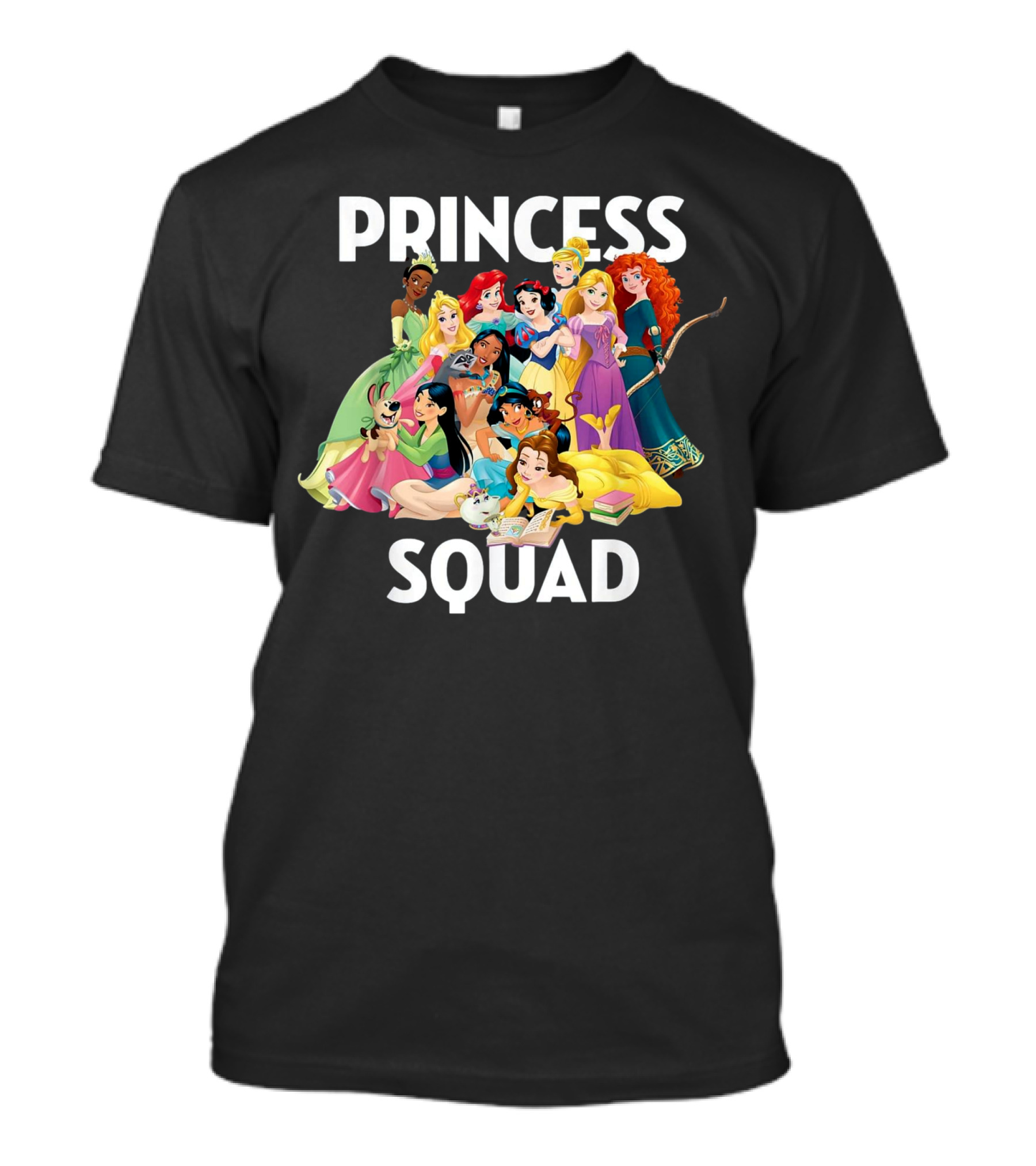 Disney Princess Squad Ensemble With Classic Animated Royal Characters T-Shirt
