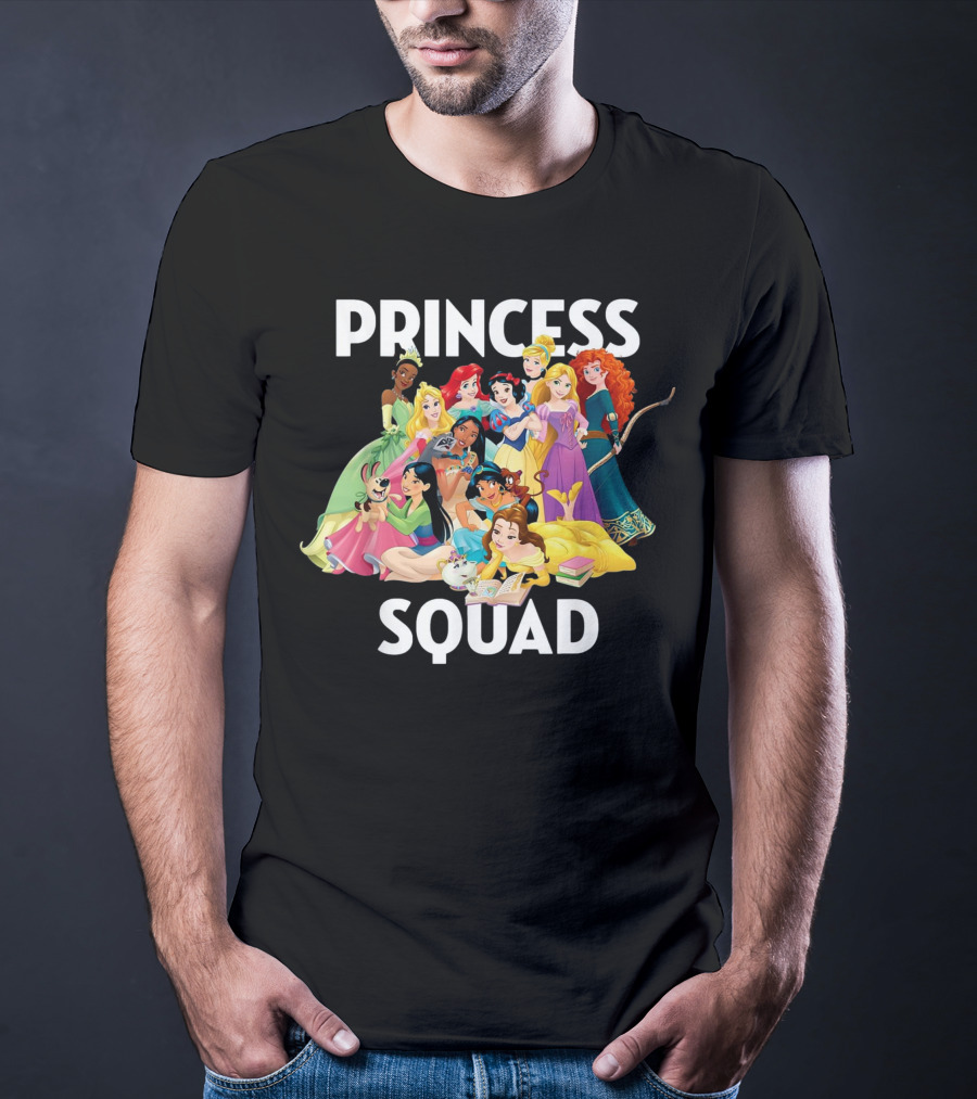 Disney Princess Squad Ensemble With Classic Animated Royal Characters T-Shirt