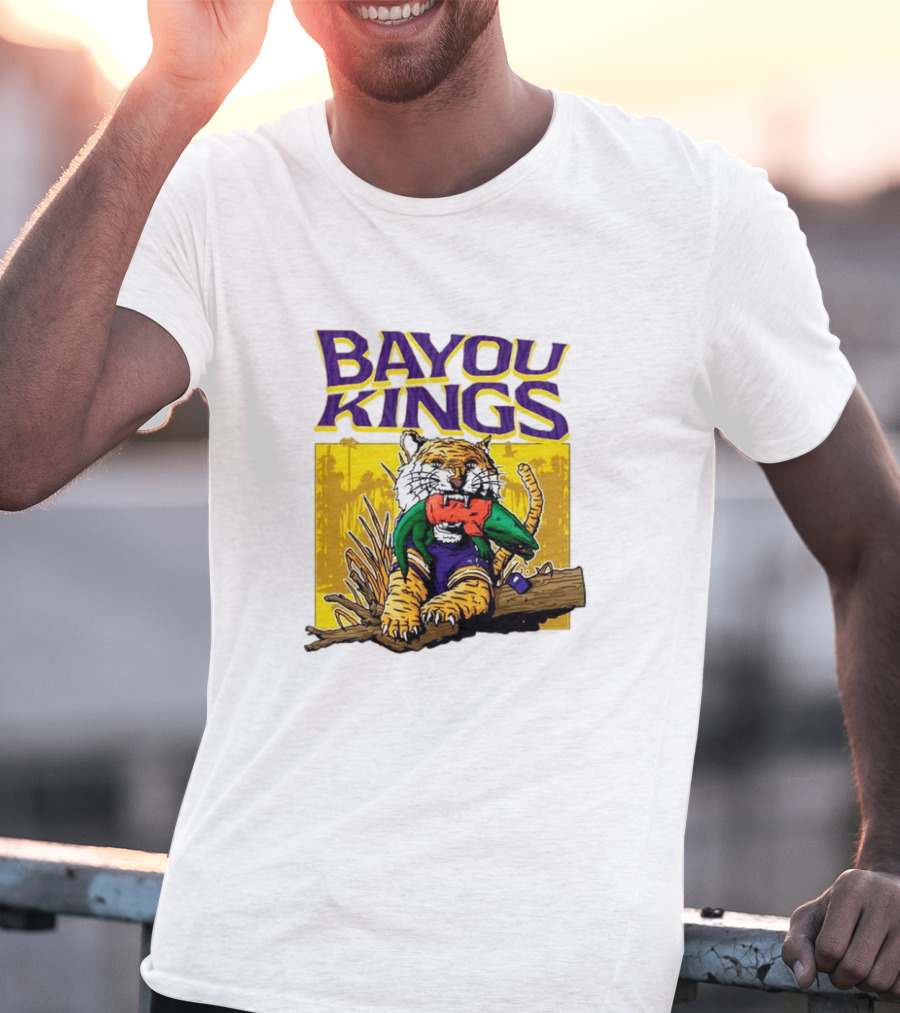 Bayou Kings LSU Tigers Vs. Florida Gators Tiger With Gator T-Shirt