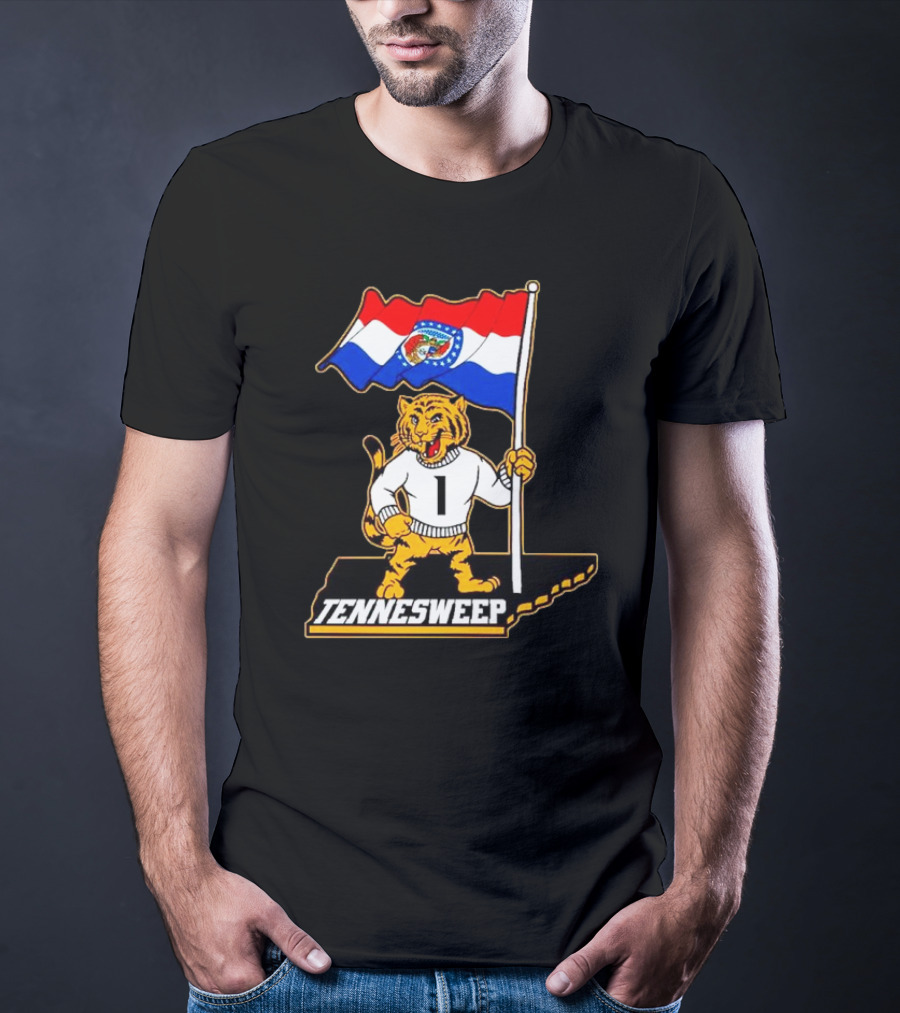 Missouri Tigers Tennesweep Flag Victory T-Shirt
