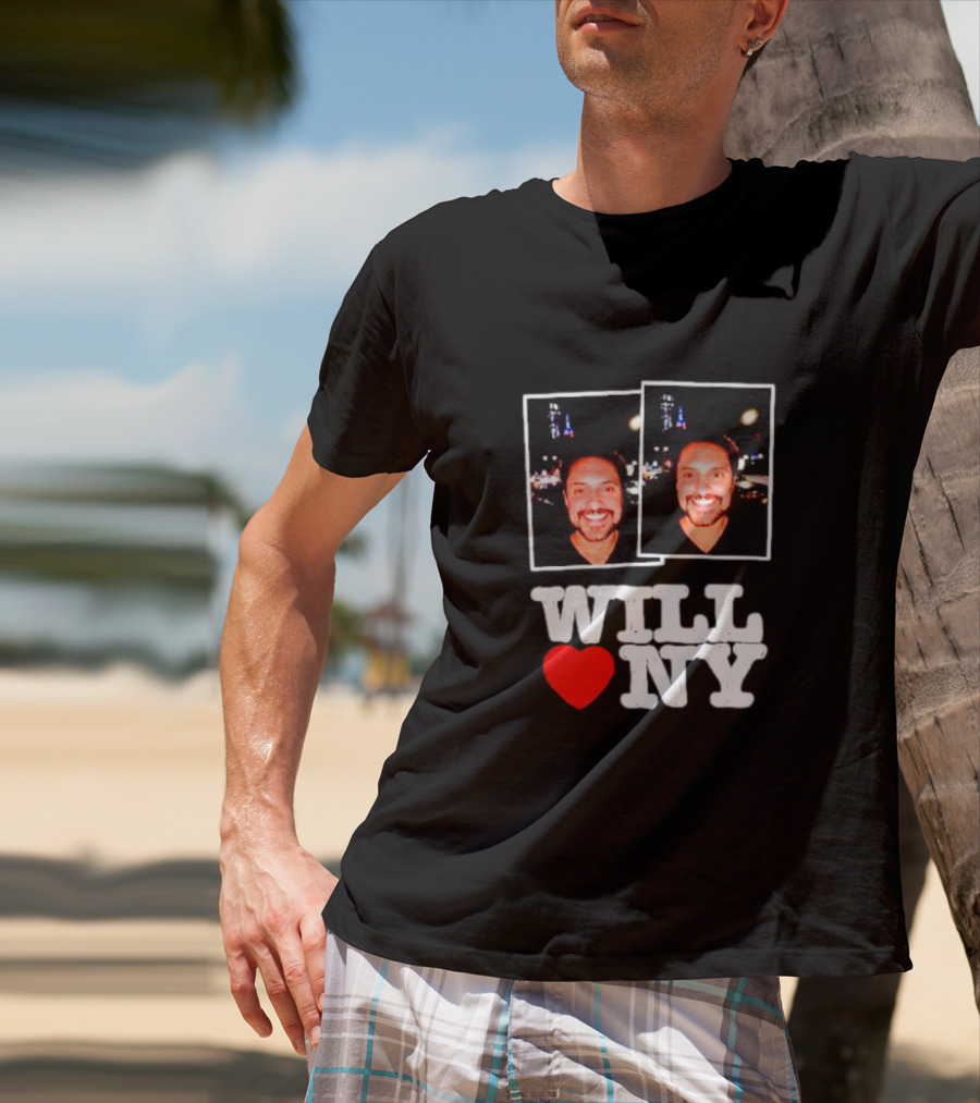 WILL ❤️ NY Double Photo Smiling Face T-Shirt
