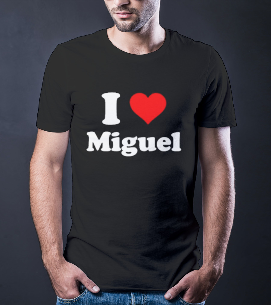I Love Miguel Red Heart T-Shirt