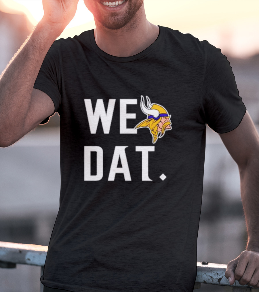 Minnesota Vikings We Dat Viking Head T-Shirt