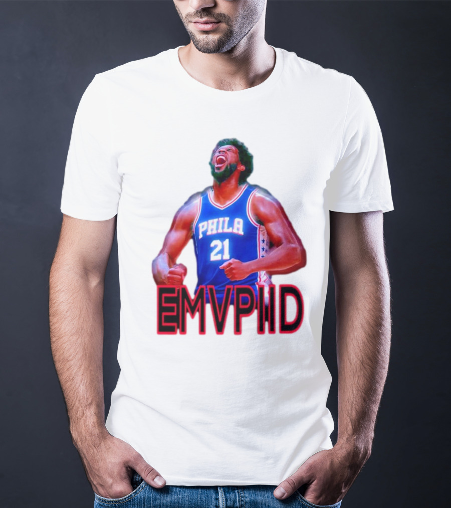 EMVPIID Joel Embiid Philadelphia 76ers Phila 21 T-Shirt