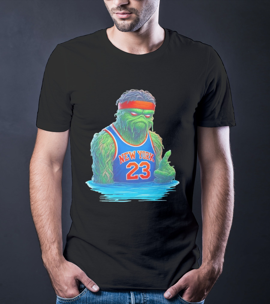 Mitchell Robinson New York Knicks Blockness Monster 23 Iconic Monster T-Shirt