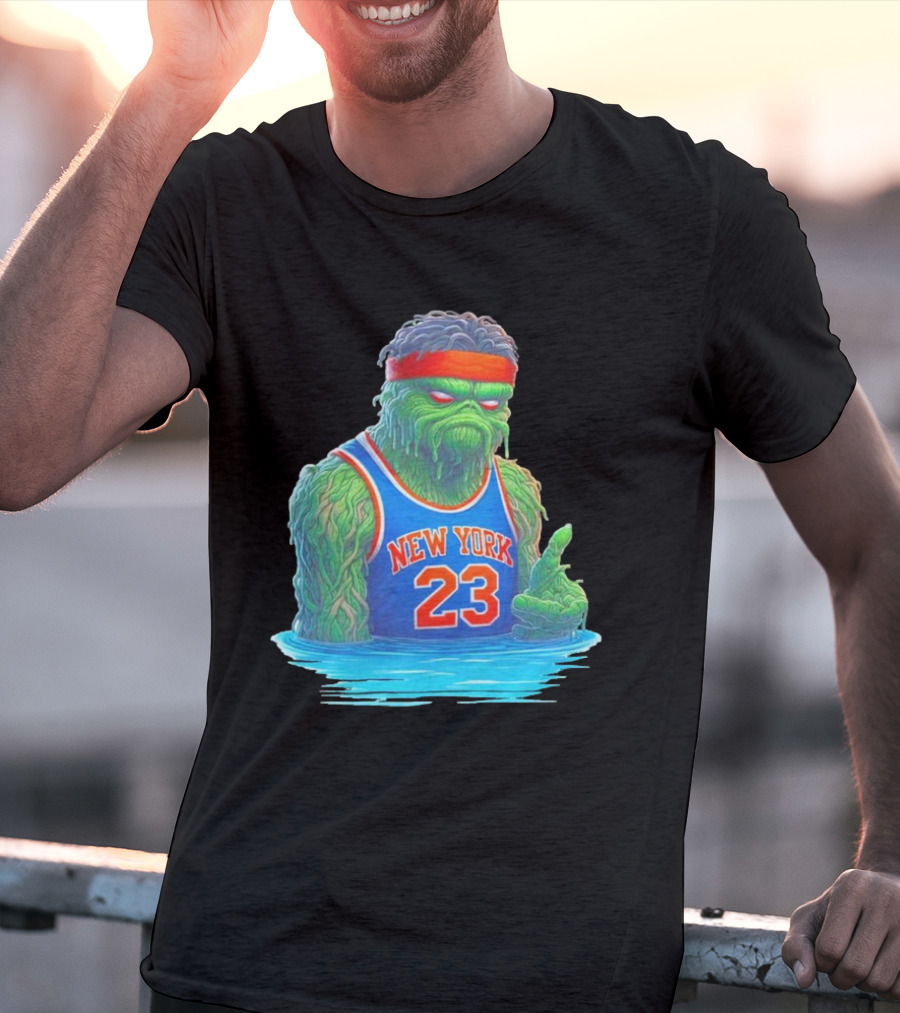 Mitchell Robinson New York Knicks Blockness Monster 23 Iconic Monster T-Shirt