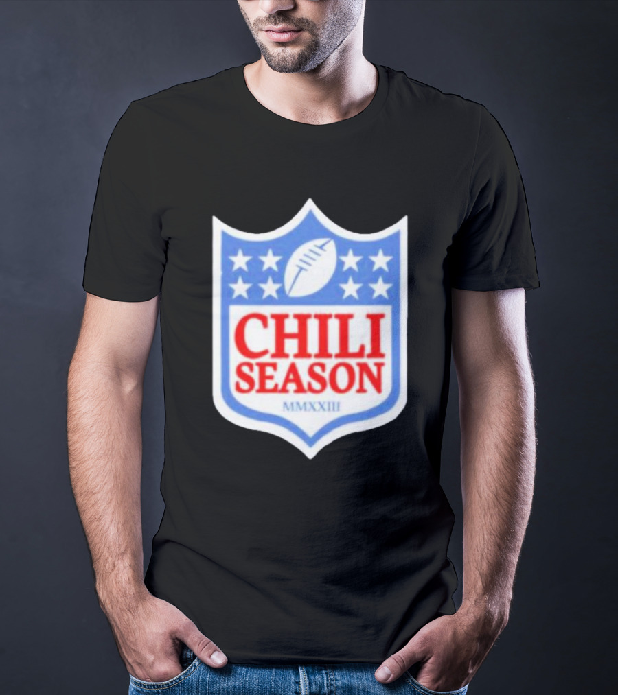 Chili Season MMXXIII Football Shield T-Shirt