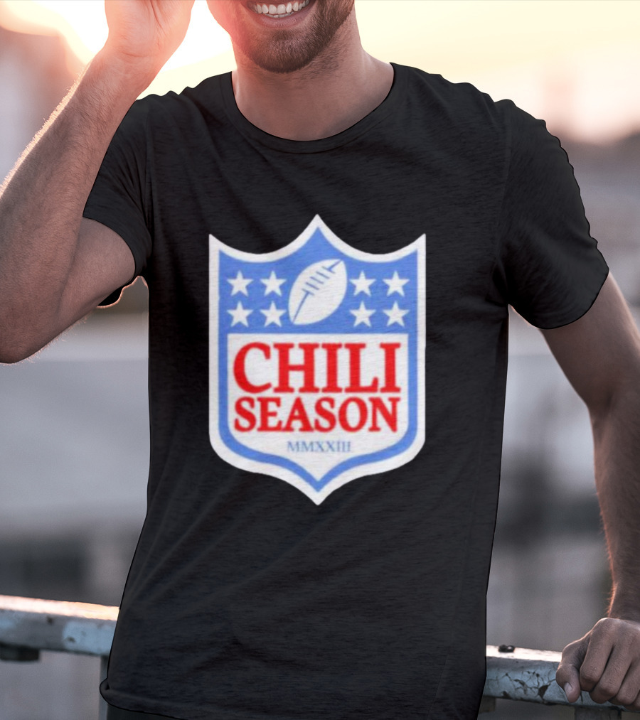 Chili Season MMXXIII Football Shield T-Shirt