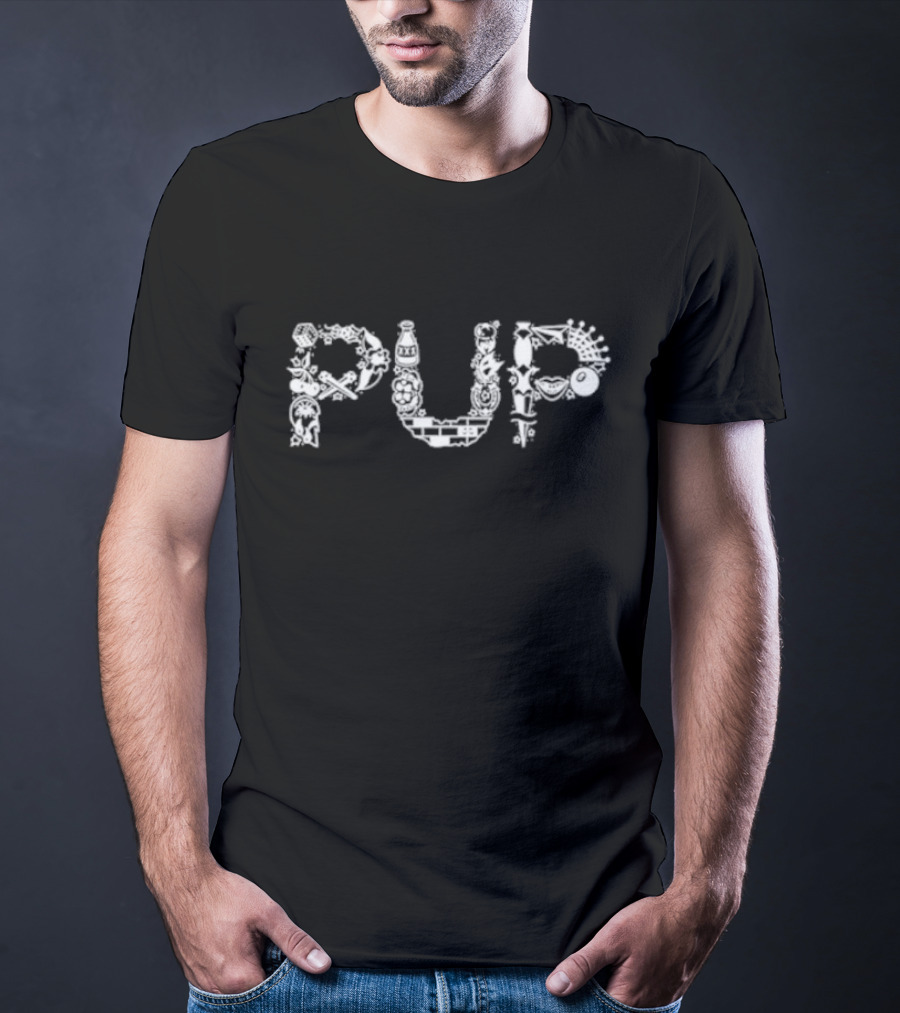 Pup Band Collage Elements T-Shirt