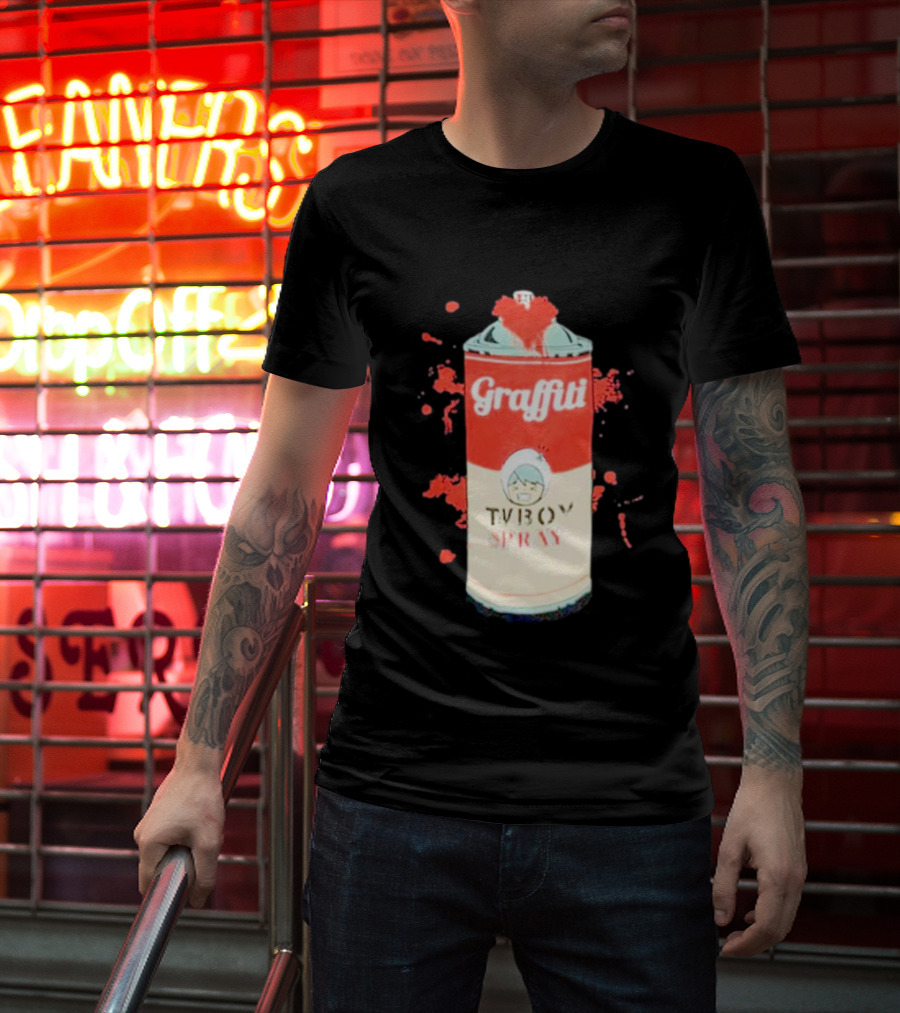 Graffiti TV Boy Spray Can Art Shawn Stockman T-Shirt