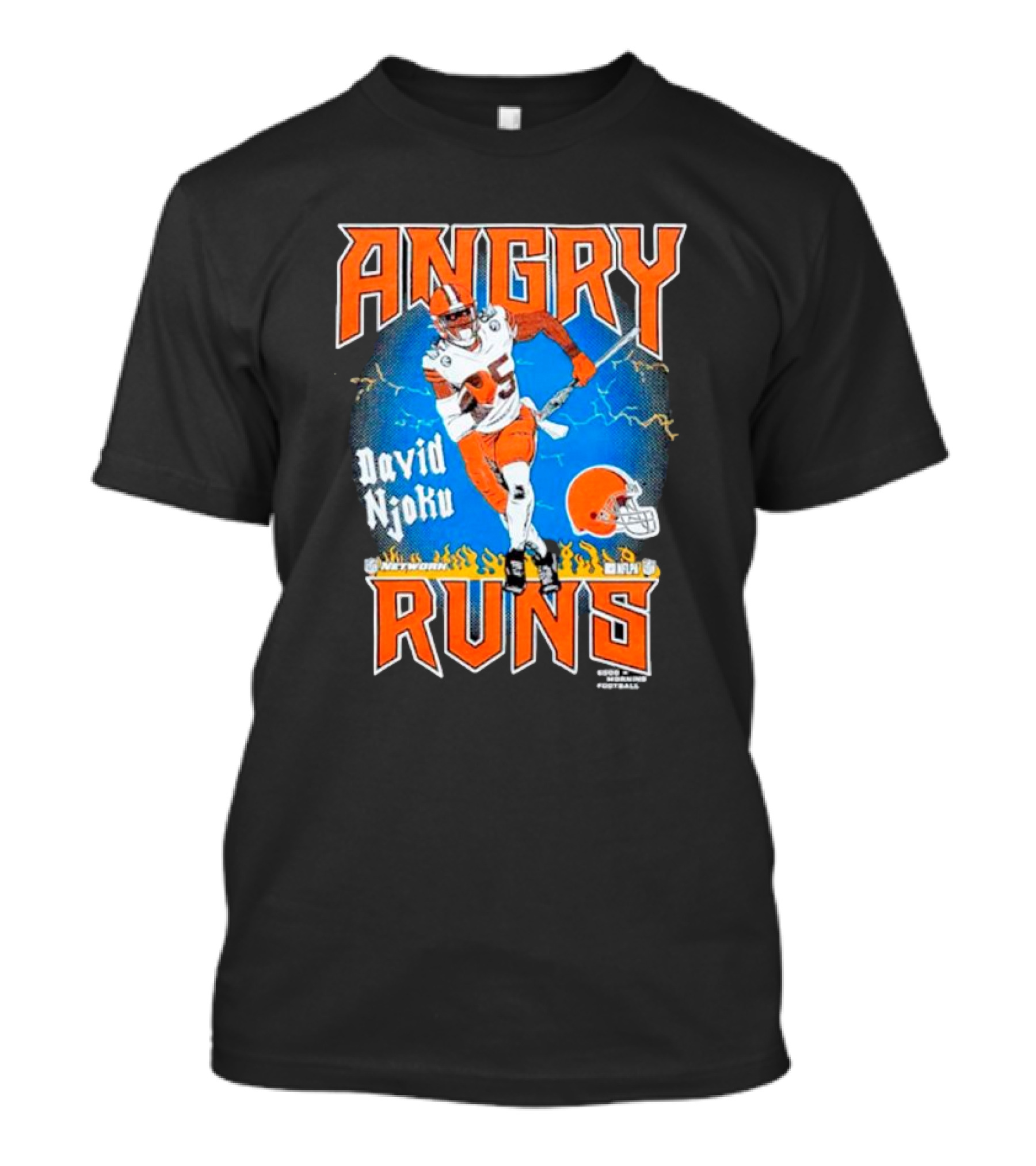Angry Runs David Njoku Cleveland Browns Football T-Shirt