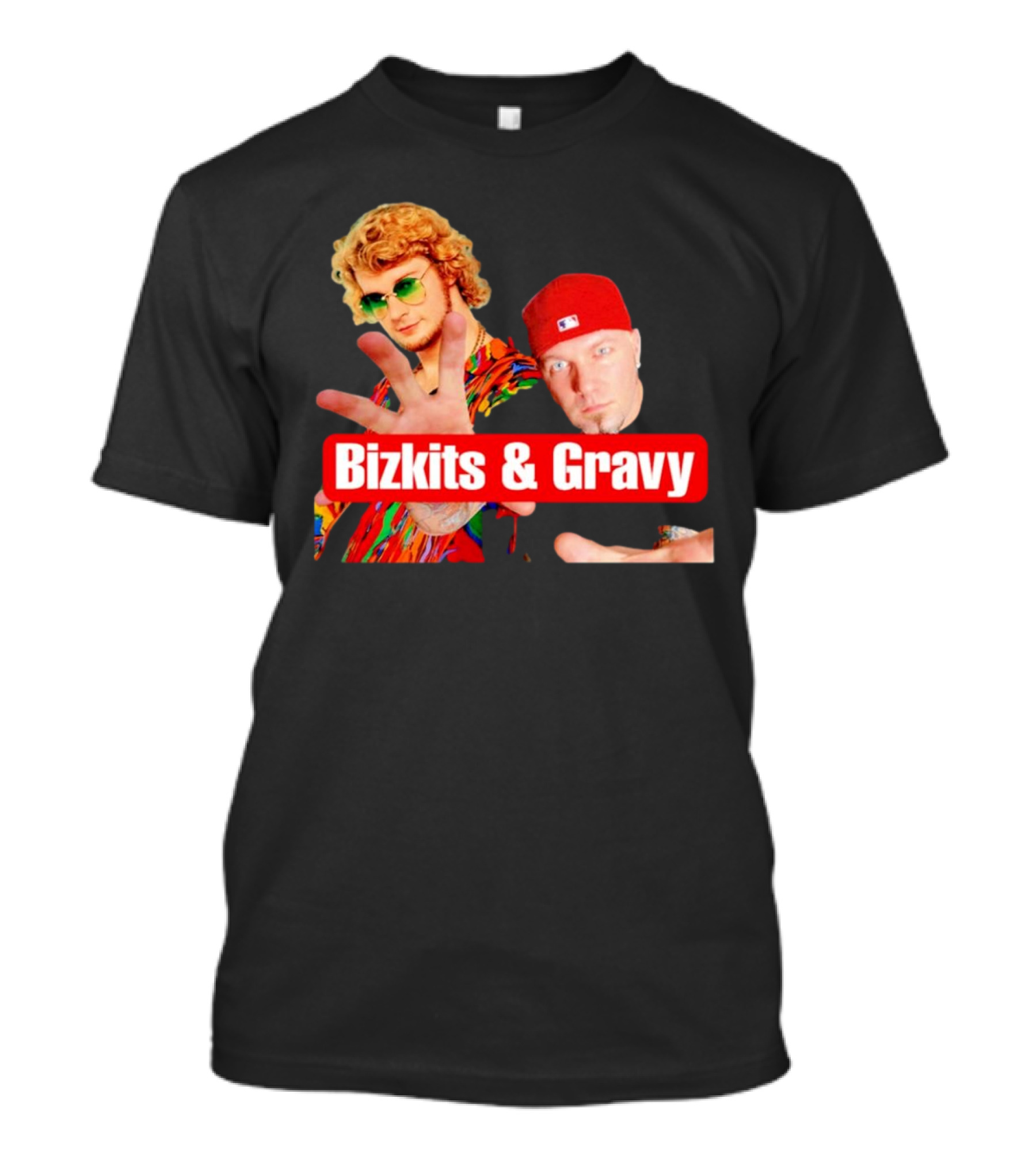 Bizkits And Gravy Funny Meme Parody With Colorful Characters T-Shirt